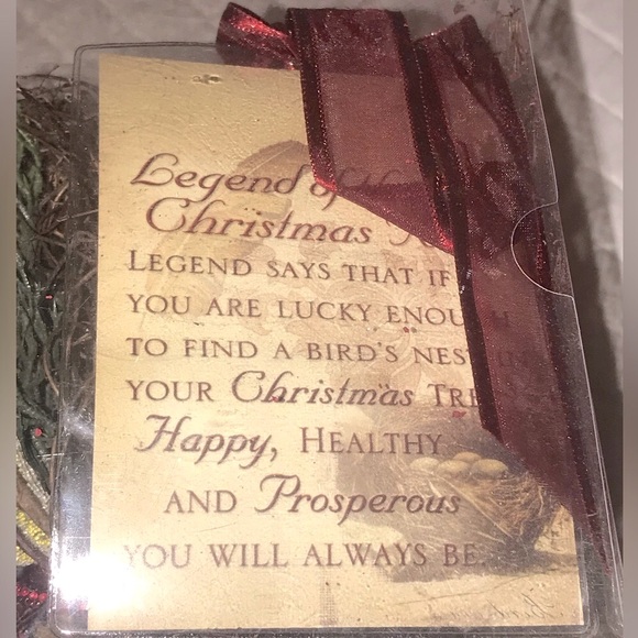 Legend of the Christmas Tree Bird Nest Christmas Decor Tradition Floral Ribbon - Picture 2 of 10